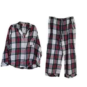 Victoria's Secret Christmas Plaid 2pc pajamas XXL
